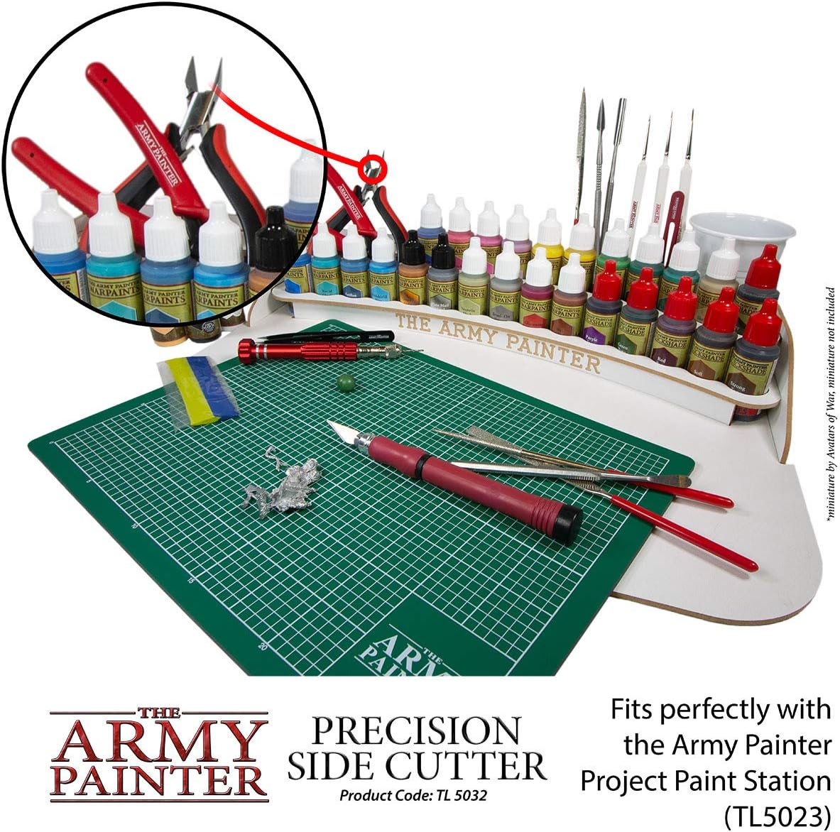 The Army Painter Cortador lateral de precisión  Cortador lateral para miniaturas de plástico, resina y metal  Cortador de precisión de acero