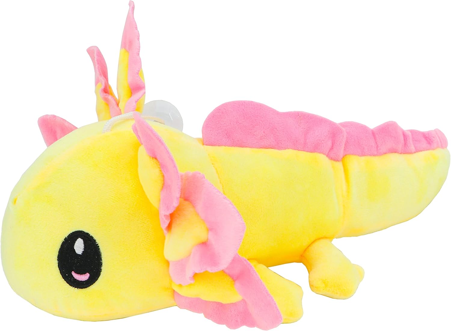 Juguete de peluche de ajolotl, suave y lindo animal de peluche de ajolote de salamandra, regalo para niños y niñas (amarillo)