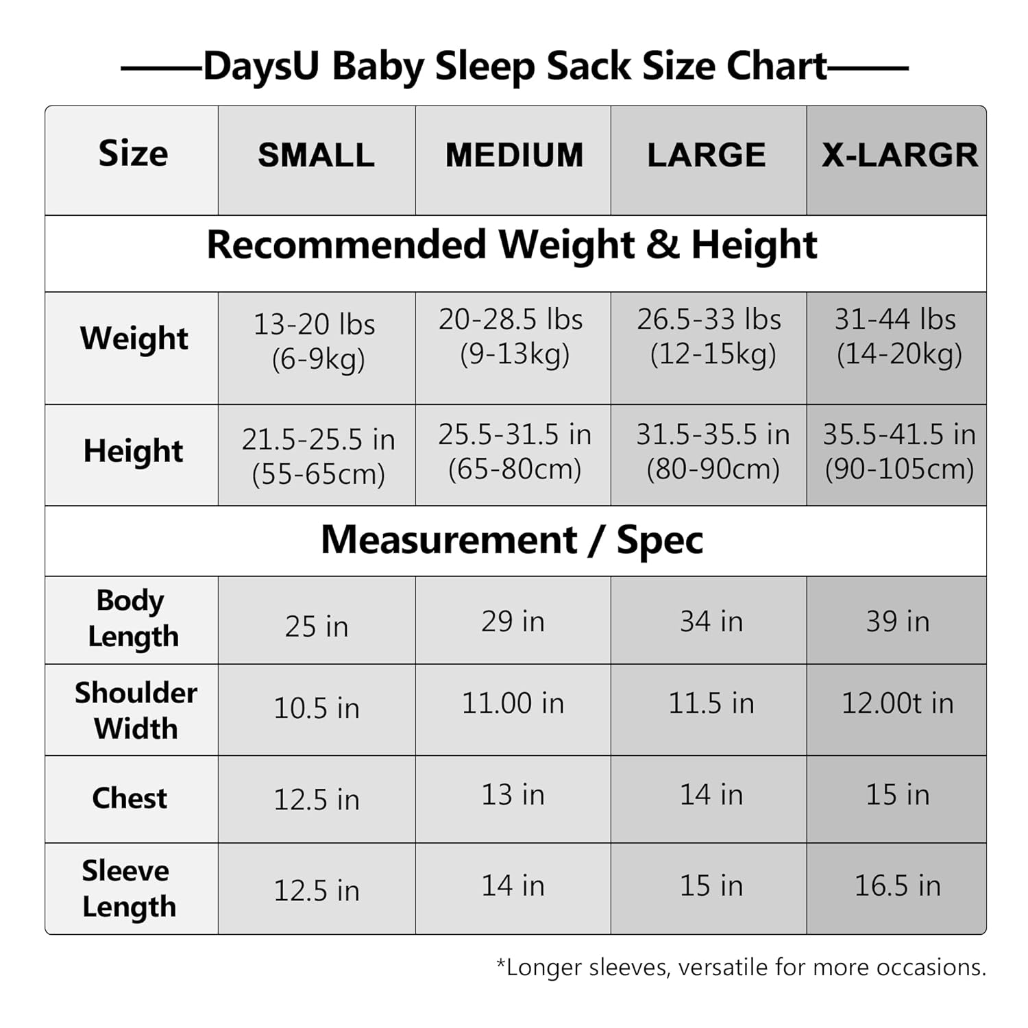DaysU Saco de dormir para bebé de microforro polar con mangas largas, saco de dormir cálido de felpa con cremallera de 2 vías, saco de dormir unisex