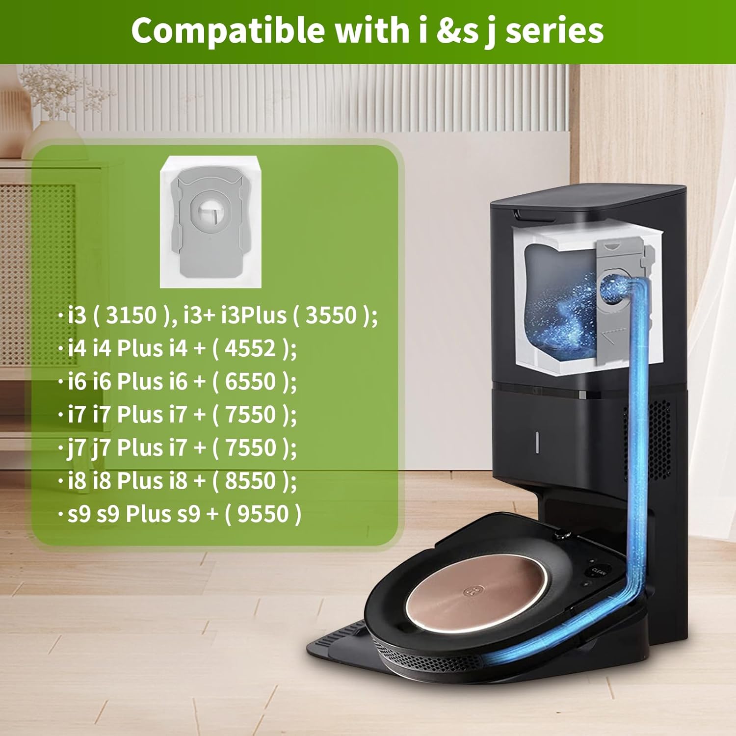 Paquete de 26 bolsas de vacío compatibles con iRobot serie i, s y j, bolsas de repuesto para i7 i7+, i8 i8+, i3, i3+, i4, i4+, i1+, i6, i6+, j7,