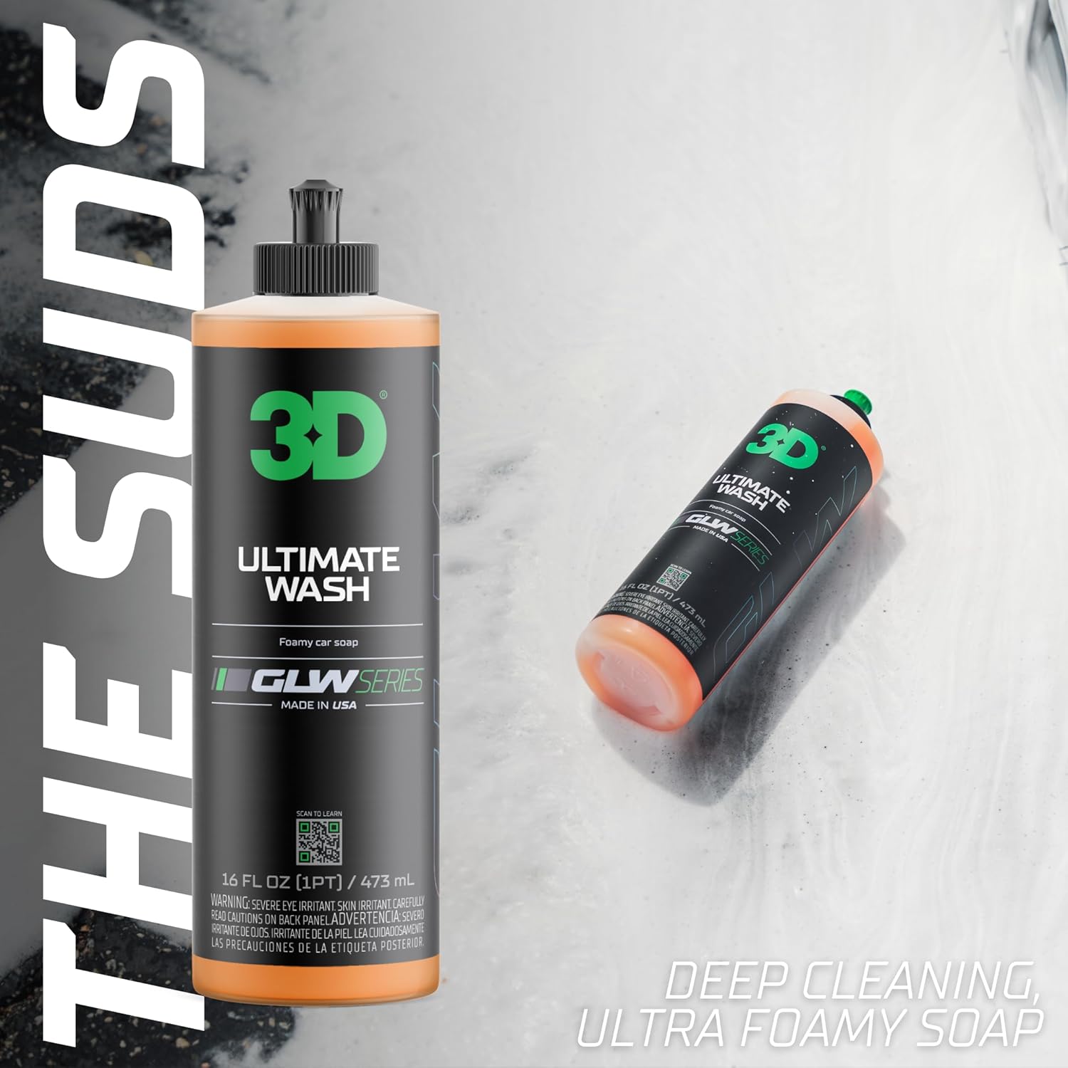3D Ultimate Wash GLW Series  Detalles de coche DIY  Champú ultra espumoso  Hyper Suds con limpiadores y polímeros avanzados  Eliminador de suciedad