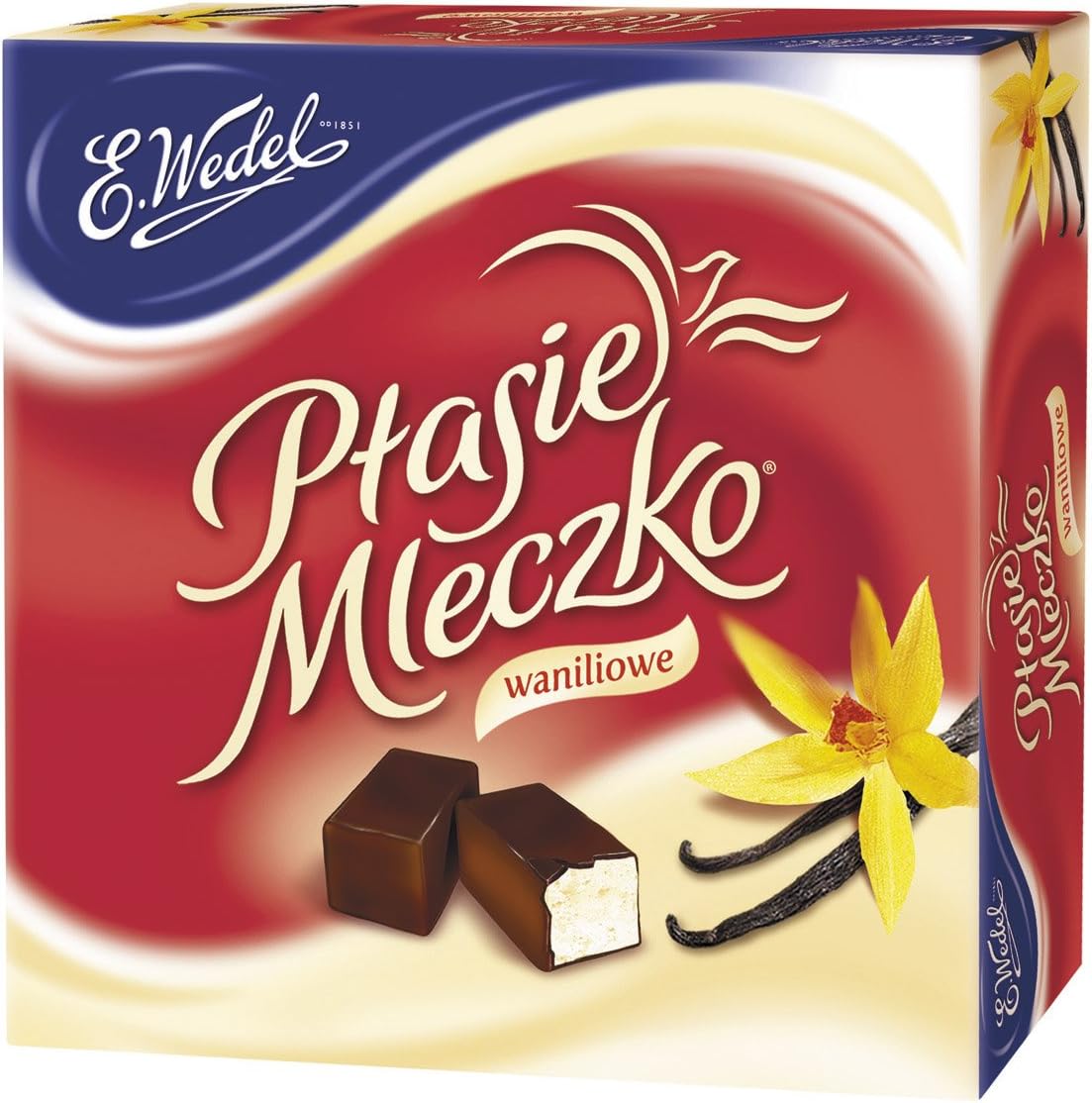 Wedel Ptasie Mleczko – Malvavisco de vainilla cubierto de chocolate, 13.4 onzas