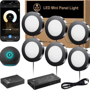 VST La iluminación inteligente para debajo del gabinete funciona con la aplicación Alexa Google Assistant, control remoto, empotrada o montaje en VST La iluminación inteligente para debajo del gabinete funciona con la aplicación Alexa Google Assistant, control remoto, empotrada o montaje en