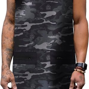 King Midas – Delantal de peluquero unisex para estilista (negro), Negro – King Midas – Delantal de peluquero unisex para estilista (negro), Negro –