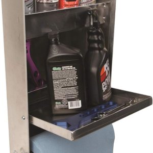 Speedway Motors Armario de almacenamiento de remolque de aluminio junior, cuenta con mesa de trabajo plegable, toallero de papel y almacenamiento de Speedway Motors Armario de almacenamiento de remolque de aluminio junior, cuenta con mesa de trabajo plegable, toallero de papel y almacenamiento de