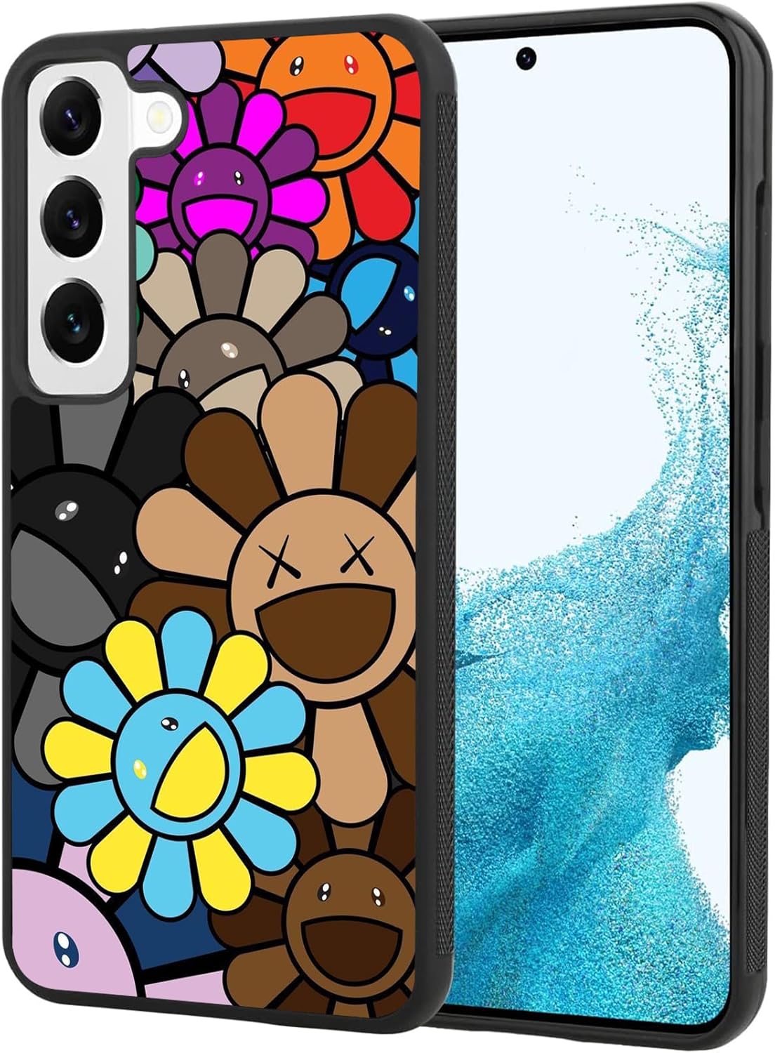 Linda funda de flores para Samsung Galaxy S23 Ultra Niñas Mujeres Encantador Diseño Floral Suave TPU Parte trasera dura a prueba de golpes