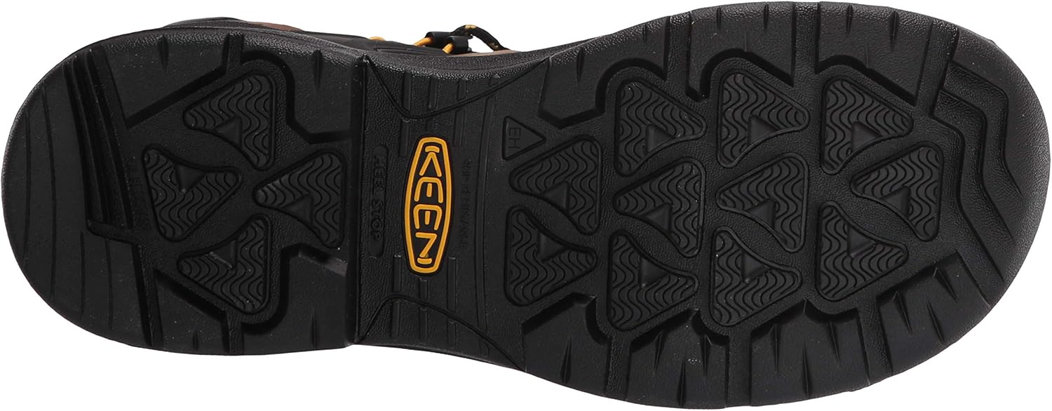 KEEN Utility Botas de trabajo Dover de cuero impermeable con punta compuesta de 8 pulgadas para hombre