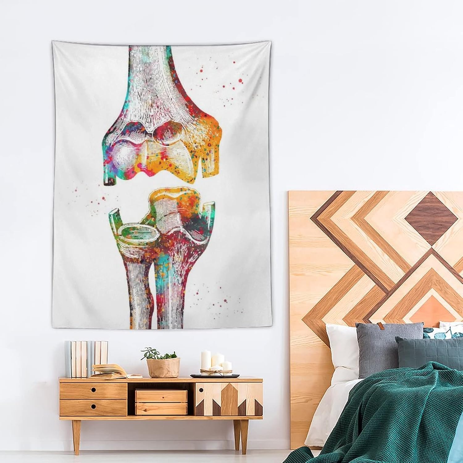 Pintura abstracta de arte moderno, tapiz de codo, medicina humana, arte de Rosalias, pintura de poliéster, impresiones artísticas para colgar en el