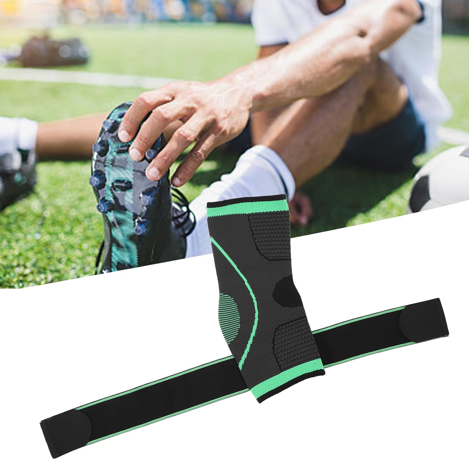 TOPINCN Tobillera de compresión de manga de soporte de nailon para tobillo protección deportiva para mujer y hombre (L)