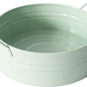 Cuenca de metal con asas (verde) Cuenca de metal con asas (verde)