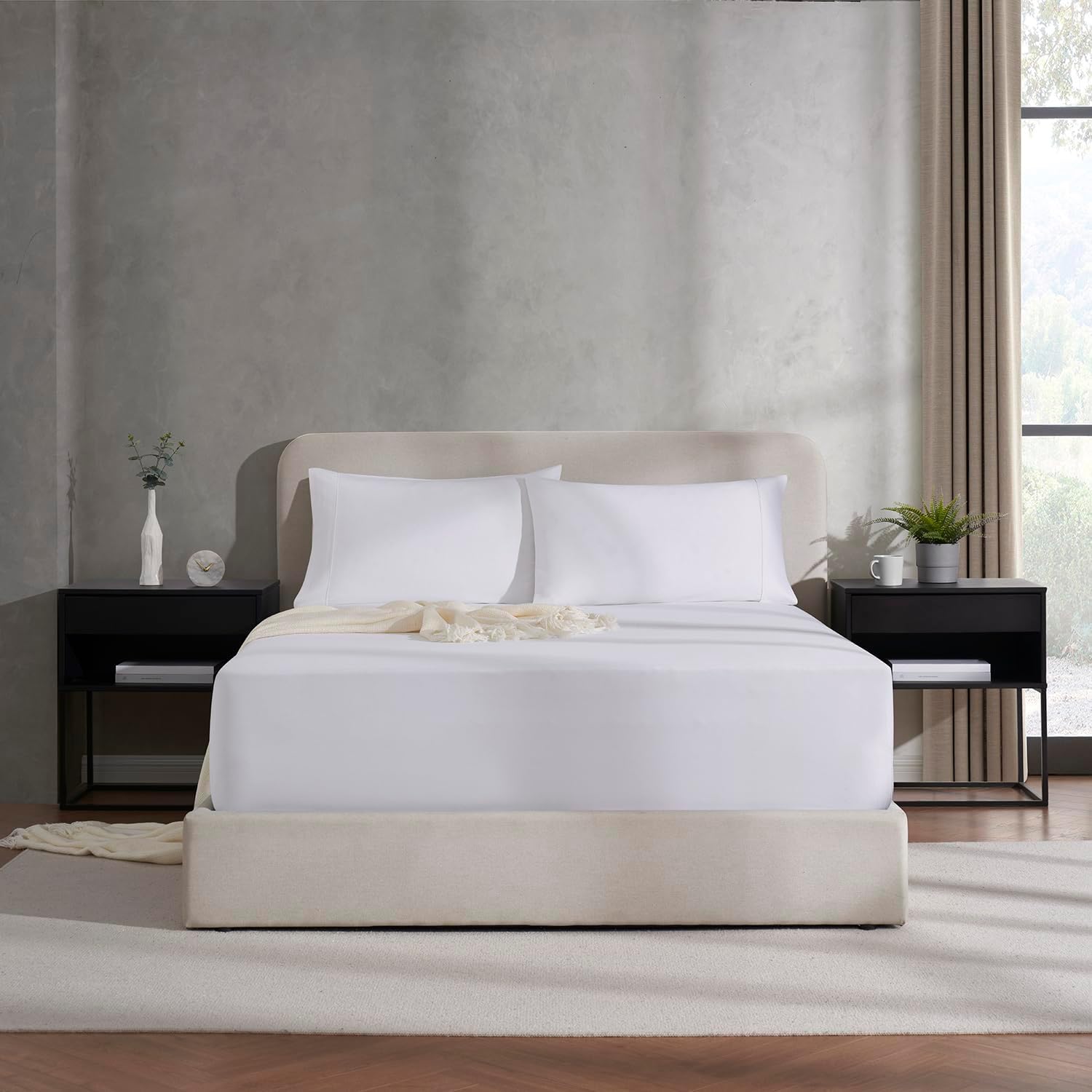 Nestl Bedding – Sábanas bajeras con bolsillo profundo de 53 cm