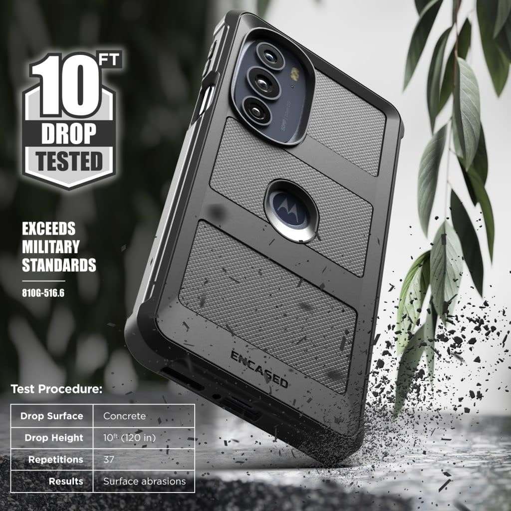 Falcon Armor Funda para Motorola Edge Plus 2022 – Funda protectora resistente para teléfono (negro)