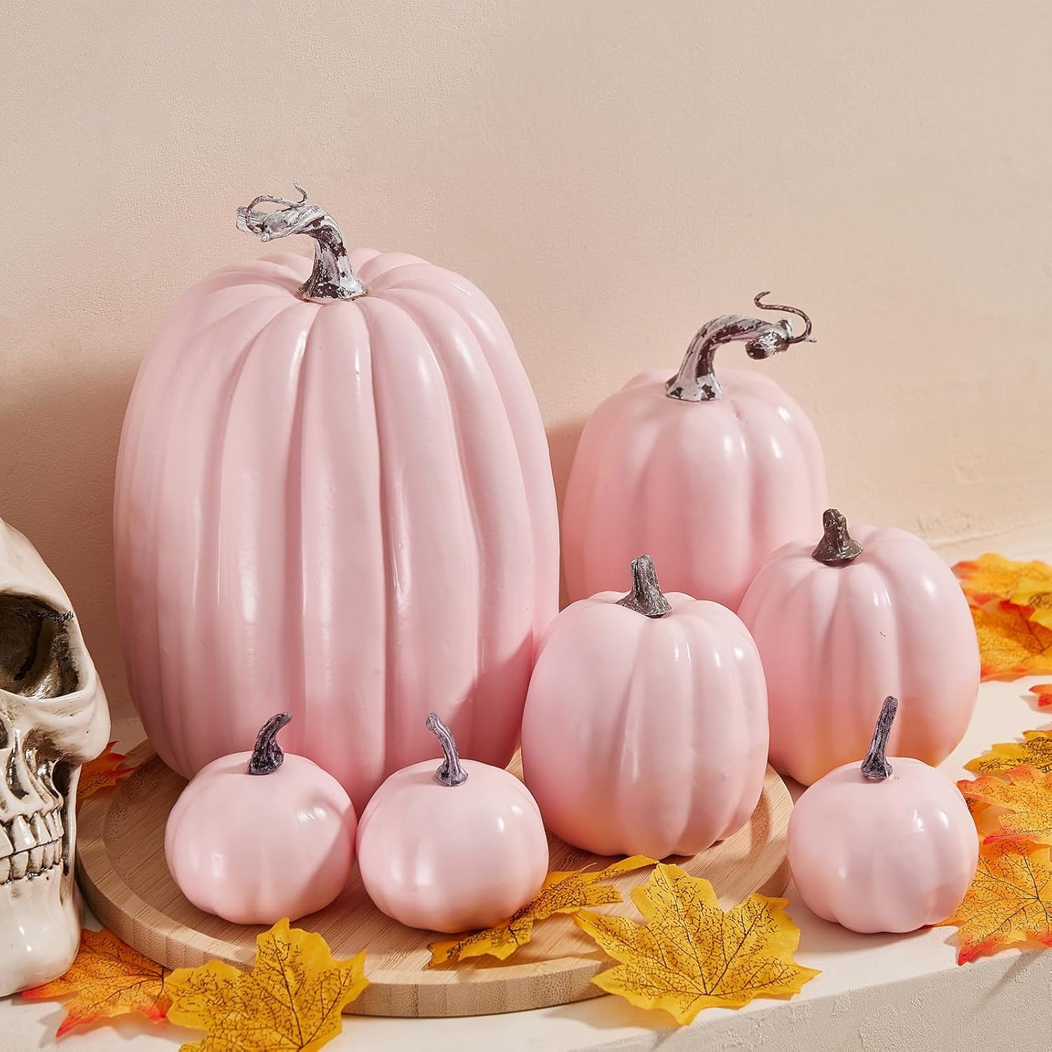 7 calabazas artificiales de Halloween, modelo de calabaza de espuma falsa, decoración de otoño y cosecha, decoración para el hogar, fiesta, día de