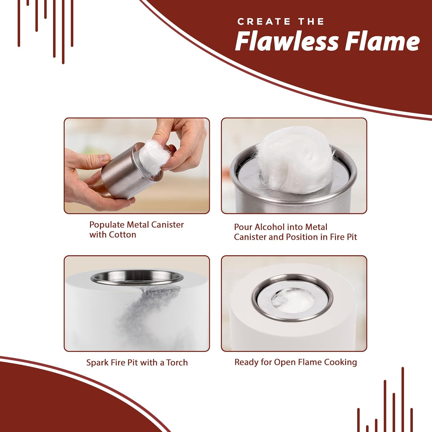 Cuenco portátil para fogata de mesa  Mini chimenea personal para exteriores, interiores, patio, barbacoa y jardín S’Mores, regalo para Navidad,