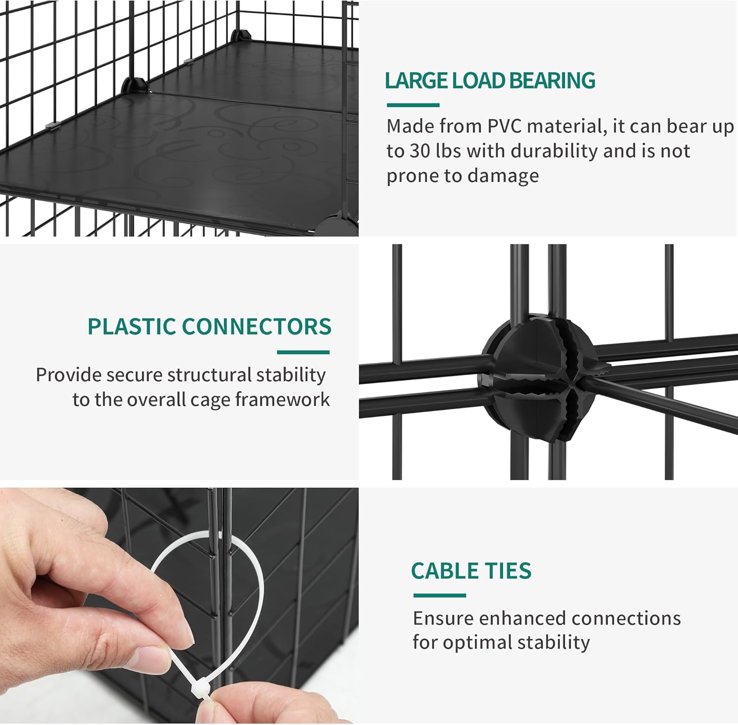 YITAHOME Jaula para gatos de 2 niveles para interiores, jaula para gatos al aire libre, jaula para hurones, corral de juegos para mascotas, perrera