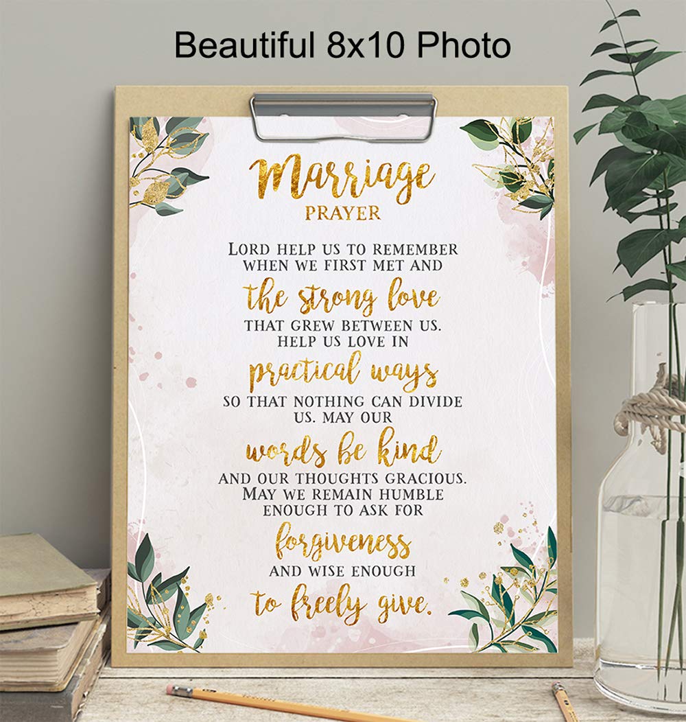 Marriage Quote – Love Wall Decor, Wall Art, Romantic Decorations – 8×10 Poster Print – Anniversary Gift, Wedding or Engagement Gift for Couples,
