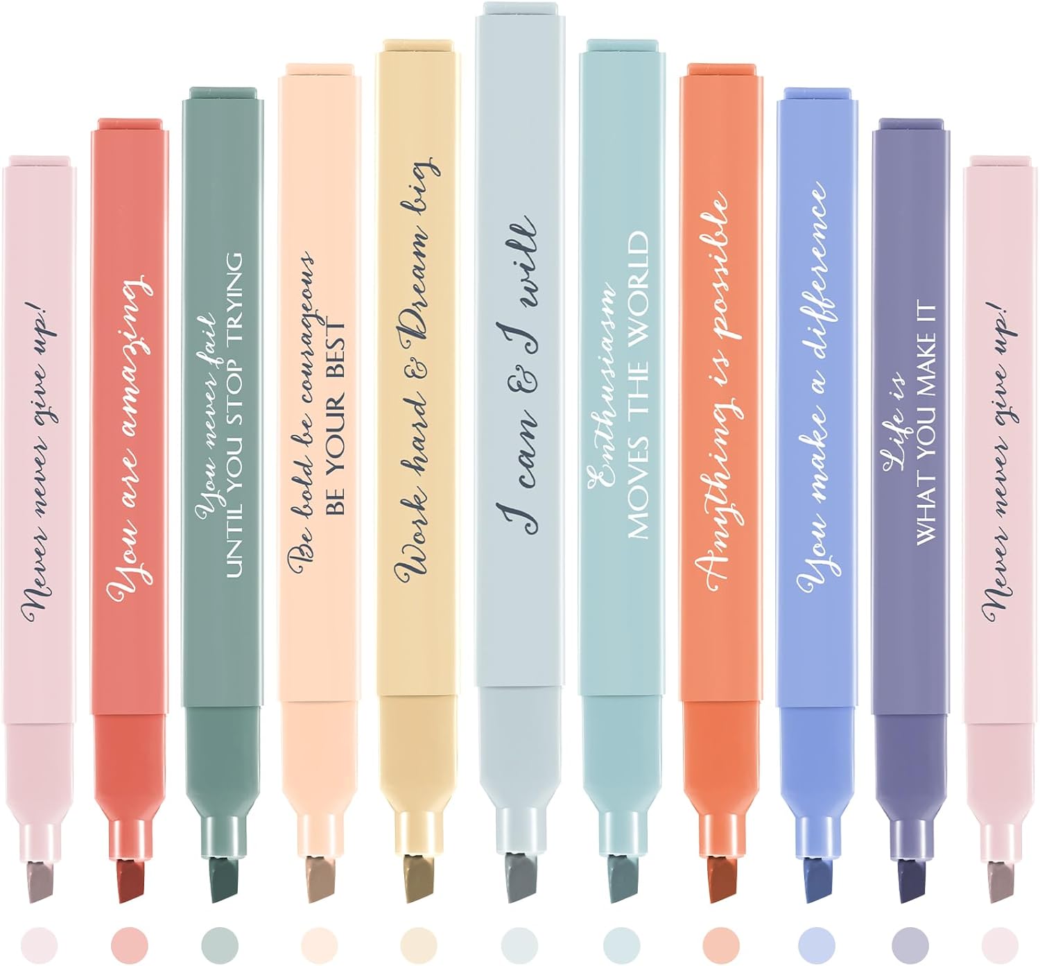 100 piezas de regalo de Navidad para la escuela dominical, resaltadores estéticos inspiradores en colores pastel para profesores, estudiantes,