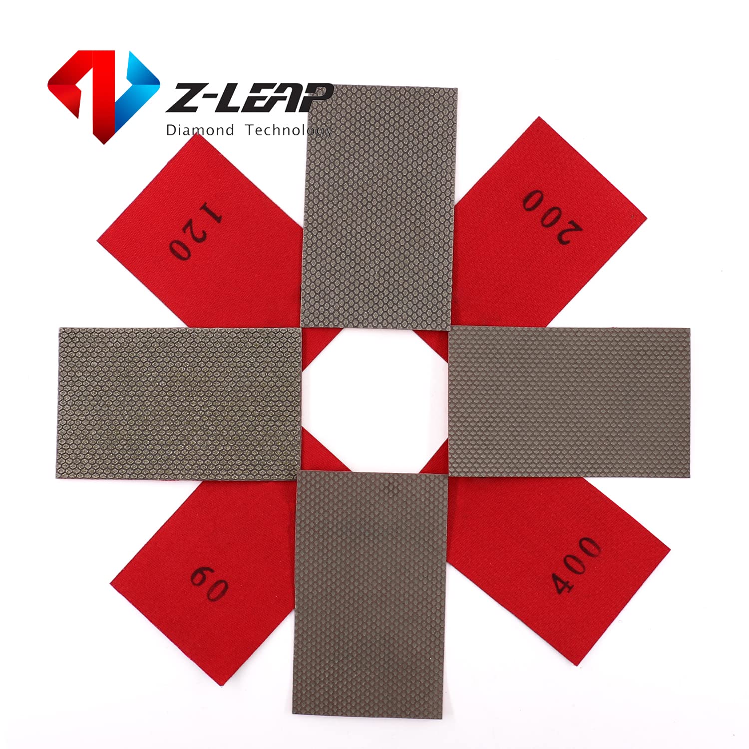 Papel de lija de diamante Hoja de lija de mano Juego de papel de pulido para granito de hormigón de mármol de vidrio