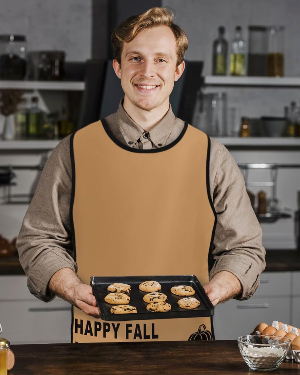 Universal Cobbler Apron with 2 Pockets Unisex Waterproof Chef Aprons Adjustable Washable Bib Apron