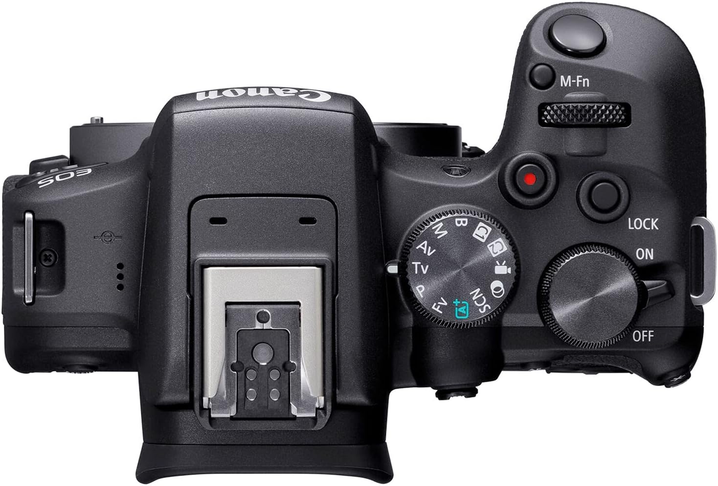 Canon Cámara sin espejo EOS R10 (solo cuerpo) + micrófono direccional Canon DM-E100 + 2 tarjetas de memoria de 64 GB + luz de video LED + funda y