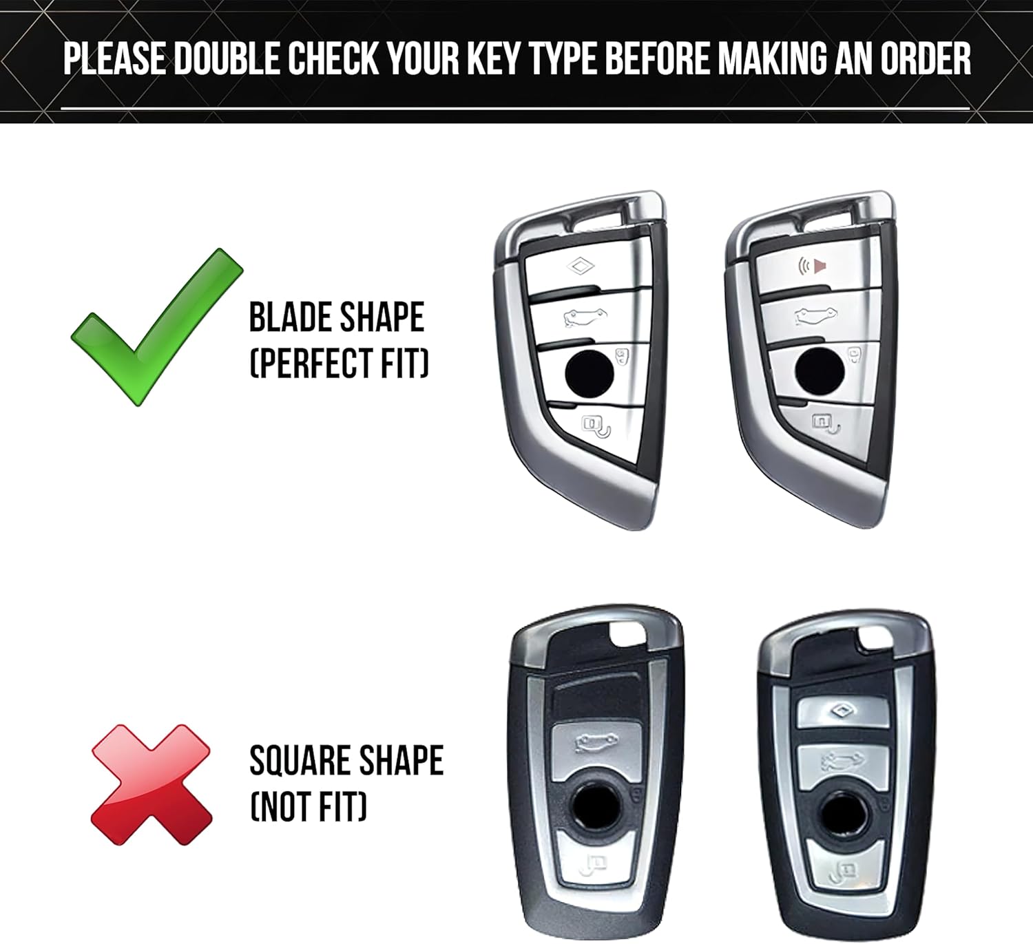 T&T GADGETS Funda protectora de cuero para llaves de automóvil, protección completa, compatible con BMW 2 5 6 7 Series X1 X2 X3 X5 X6 GT