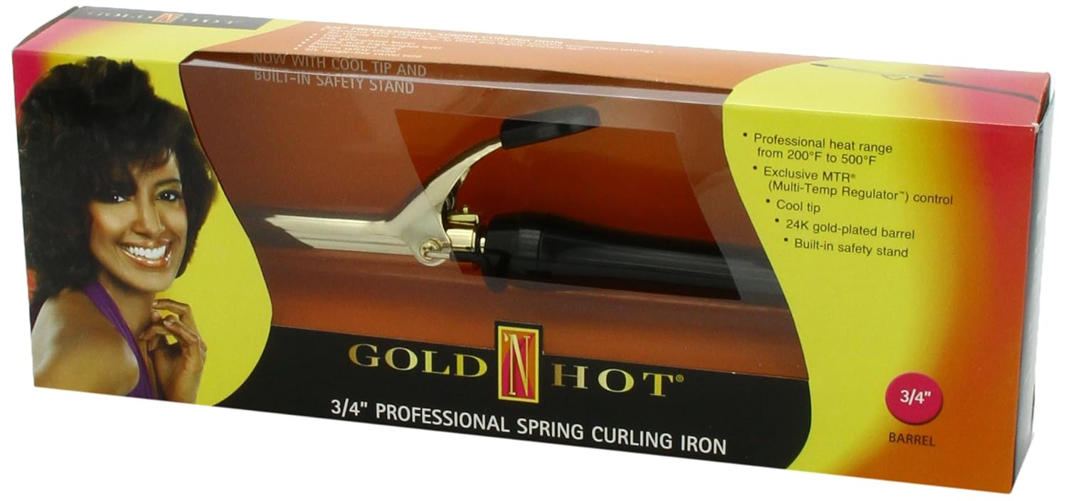 Oro ‘n caliente Professional spring-grip Curling Iron, 34inch por Oro N Hot