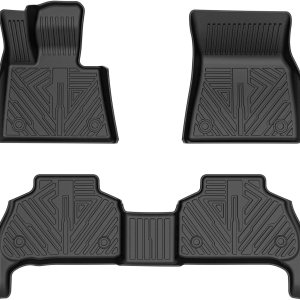 Alfombrillas compatibles con BMW X5 2019-2024, forros para todo tipo de clima para accesorios X5, juego duradero de primera y 2da fila, color negro Alfombrillas compatibles con BMW X5 2019-2024, forros para todo tipo de clima para accesorios X5, juego duradero de primera y 2da fila, color negro