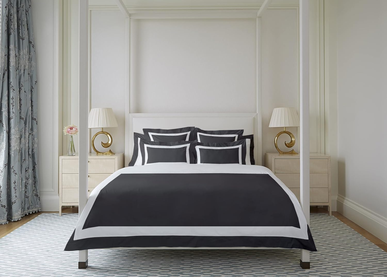 Hotel Luxury – Juego de funda de edredón de 3 piezas, 850 hilos, 100% algodón orgánico, colección de ropa de cama tamaño King, 104 x 92 pulgadas,