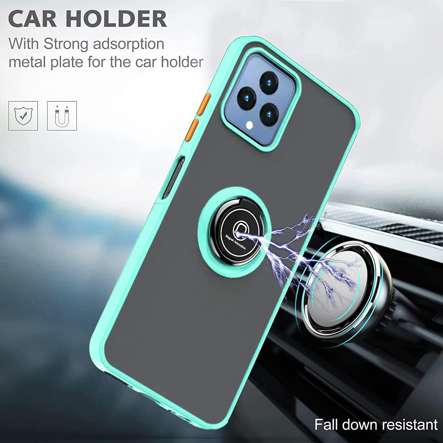 Funda para teléfono T-Mobile Revvl 6 5G con protector de pantalla de vidrio templado 2 unidades, funda T-Mobile Revvl 6 5G con protección completa