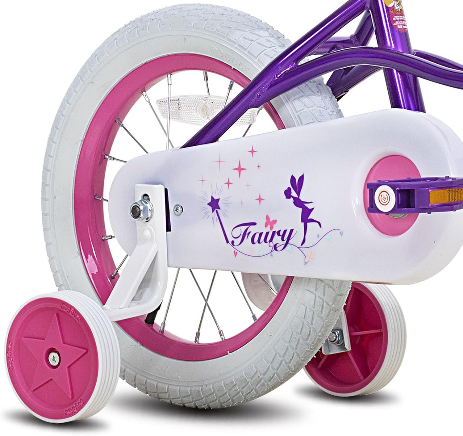 JOYSTAR Bicicleta de hadas para niñas pequeñas y niños de 2 a 9 años, bicicleta para niños de 12, 14, 16, 18 pulgadas, con ruedas de entrenamiento,