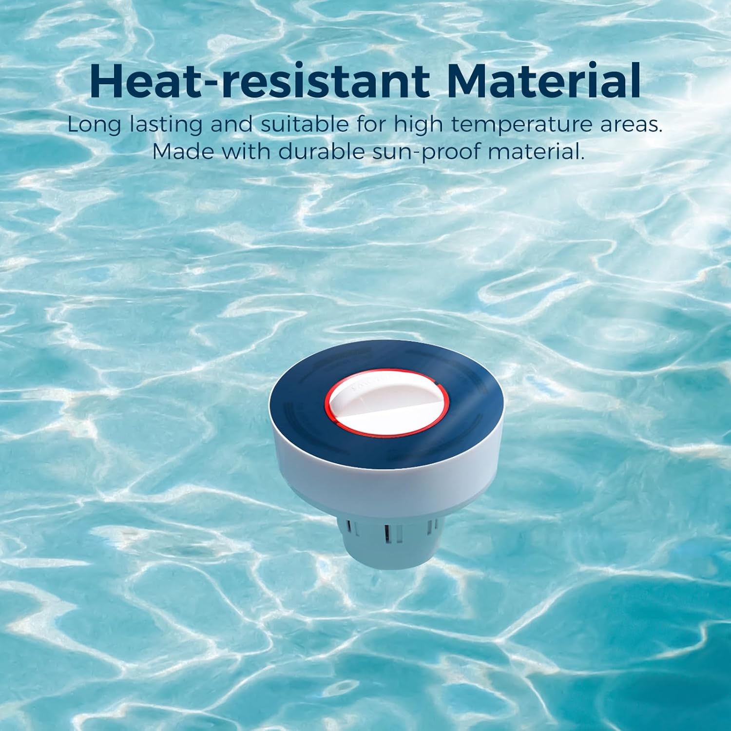 Dispensador de tabletas de piscina solo para tabletas de 1 pulgada, soporte flotante para tableta con recordatorio y 3 ajustes ajustables, flotante