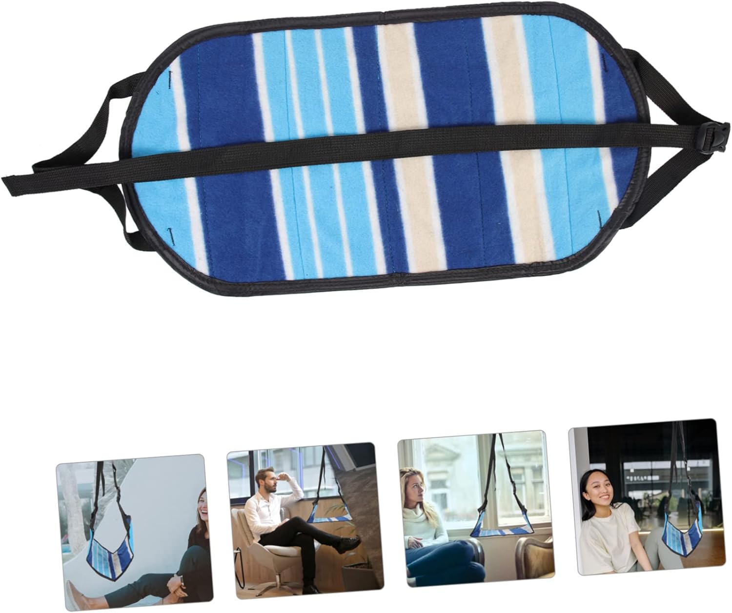 Alfombrilla de viaje portátil para viajes, reposapiés, accesorios de escritorio, hamaca para escritorio, reposapiés inflable para viajes aéreos,