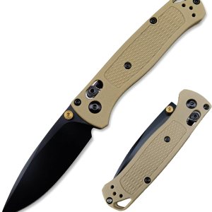 Cuchillo plegable Bugout 533 de 6.5 pulgadas, cuchillo de bolsillo con bloqueo de eje con hoja negra de acero 7Cr17Mov y mango de nailon reforzado Cuchillo plegable Bugout 533 de 6.5 pulgadas, cuchillo de bolsillo con bloqueo de eje con hoja negra de acero 7Cr17Mov y mango de nailon reforzado