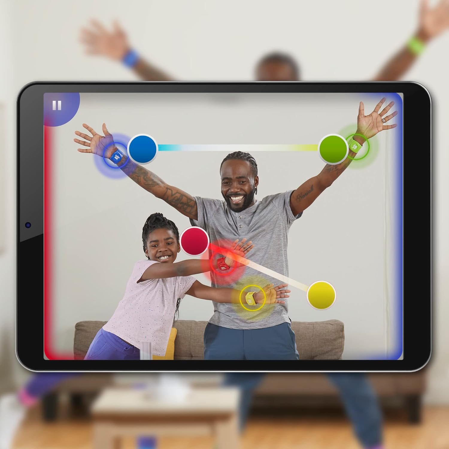 Hasbro Gaming Twister Air Game  AR App Play Game with Wrist and Ankle Bands  Links to Smart Devices  Active Party Games for Kids and Adults  Ages 8+