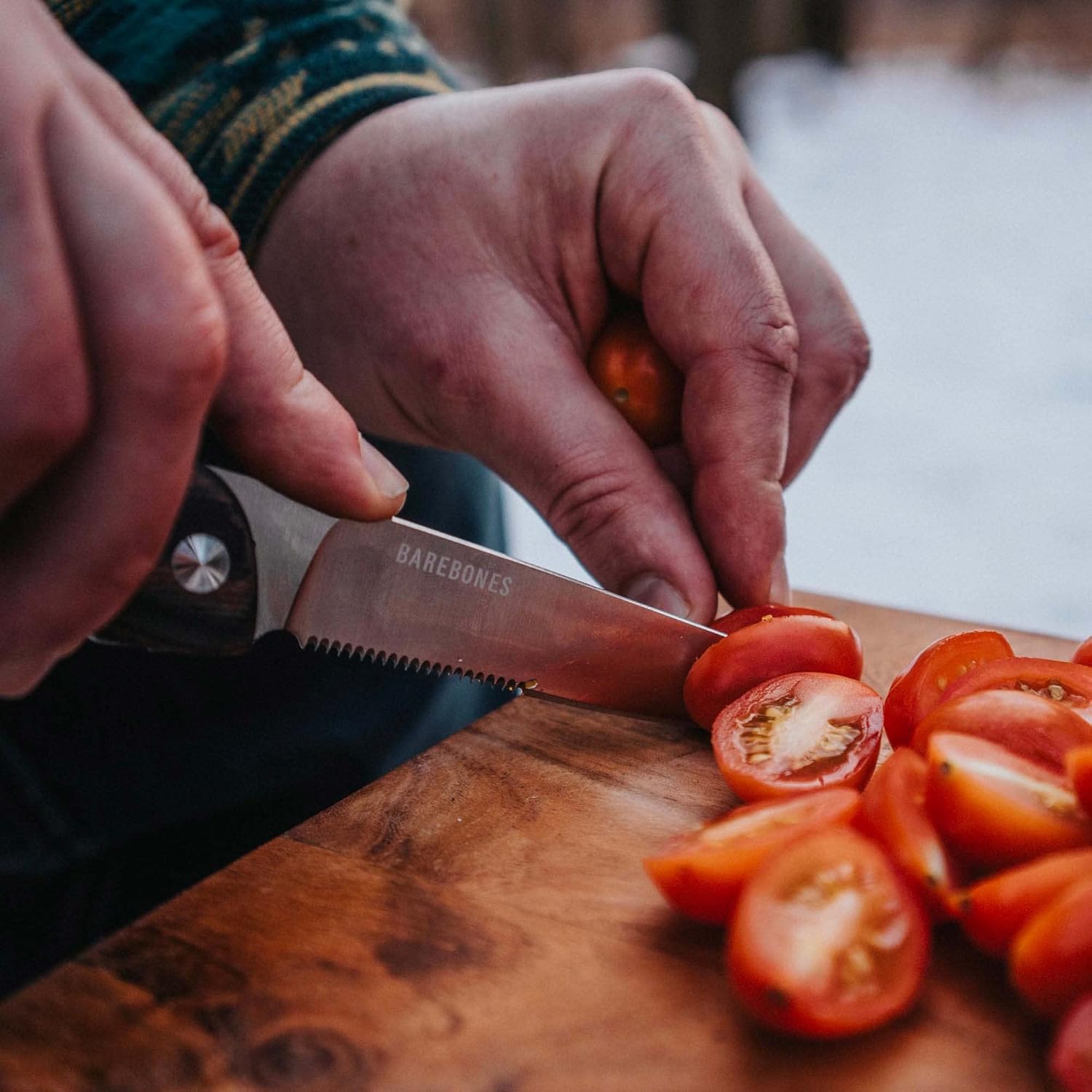 Barebones Provisions – Cuchillo de sacacorchos, versátil cuchillo multiherramienta plegable de 4 pulgadas, hoja con abridor de vino y llave, y mango
