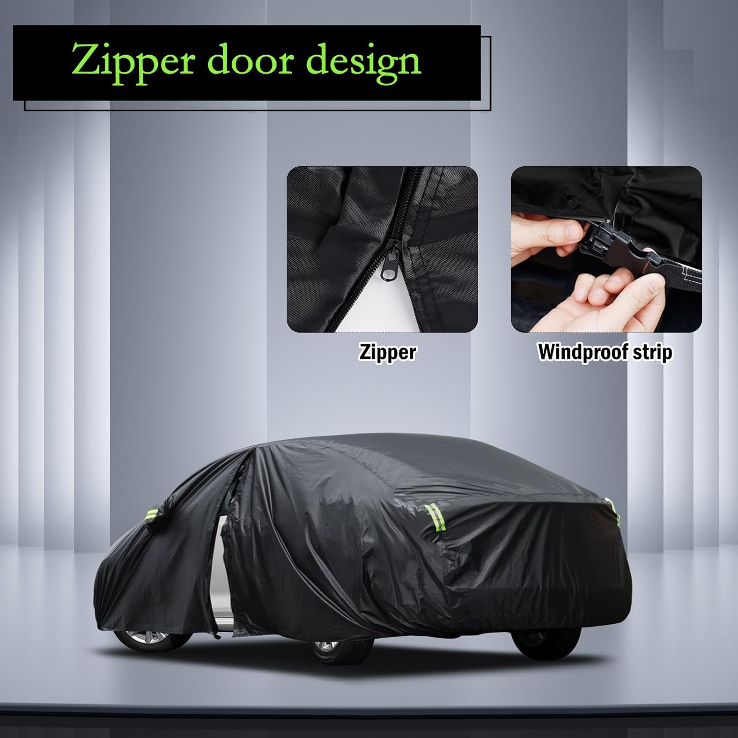 Funda de coche personalizada para Dodge Challenger 2008-2023, impermeable para todo tipo de clima, cubierta exterior completa, protector de lluvia,