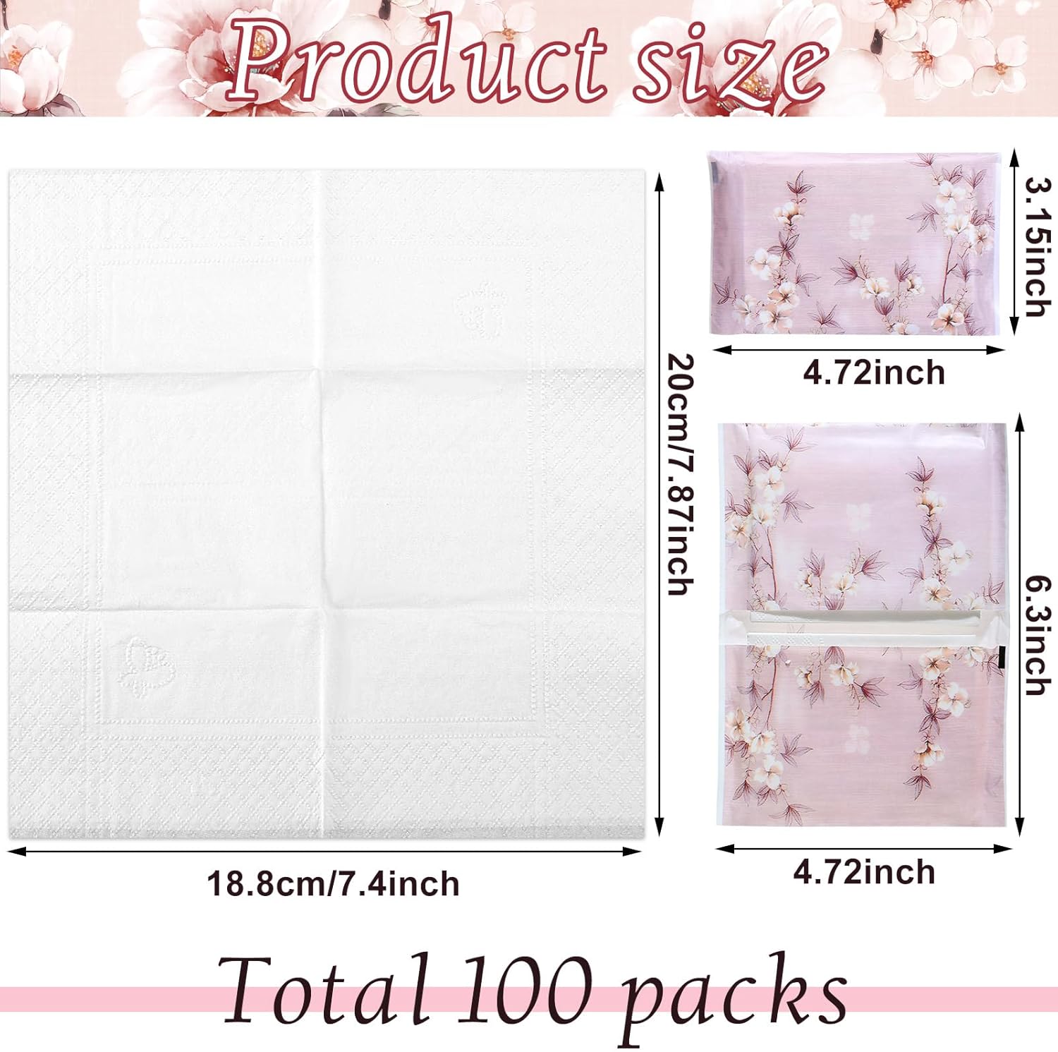 Paquete de 100 pañuelos de viaje de tamaño de viaje, mini pañuelos de viaje de 3 capas, pañuelos de bolsillo delgados a granel, tamaño de cartera,