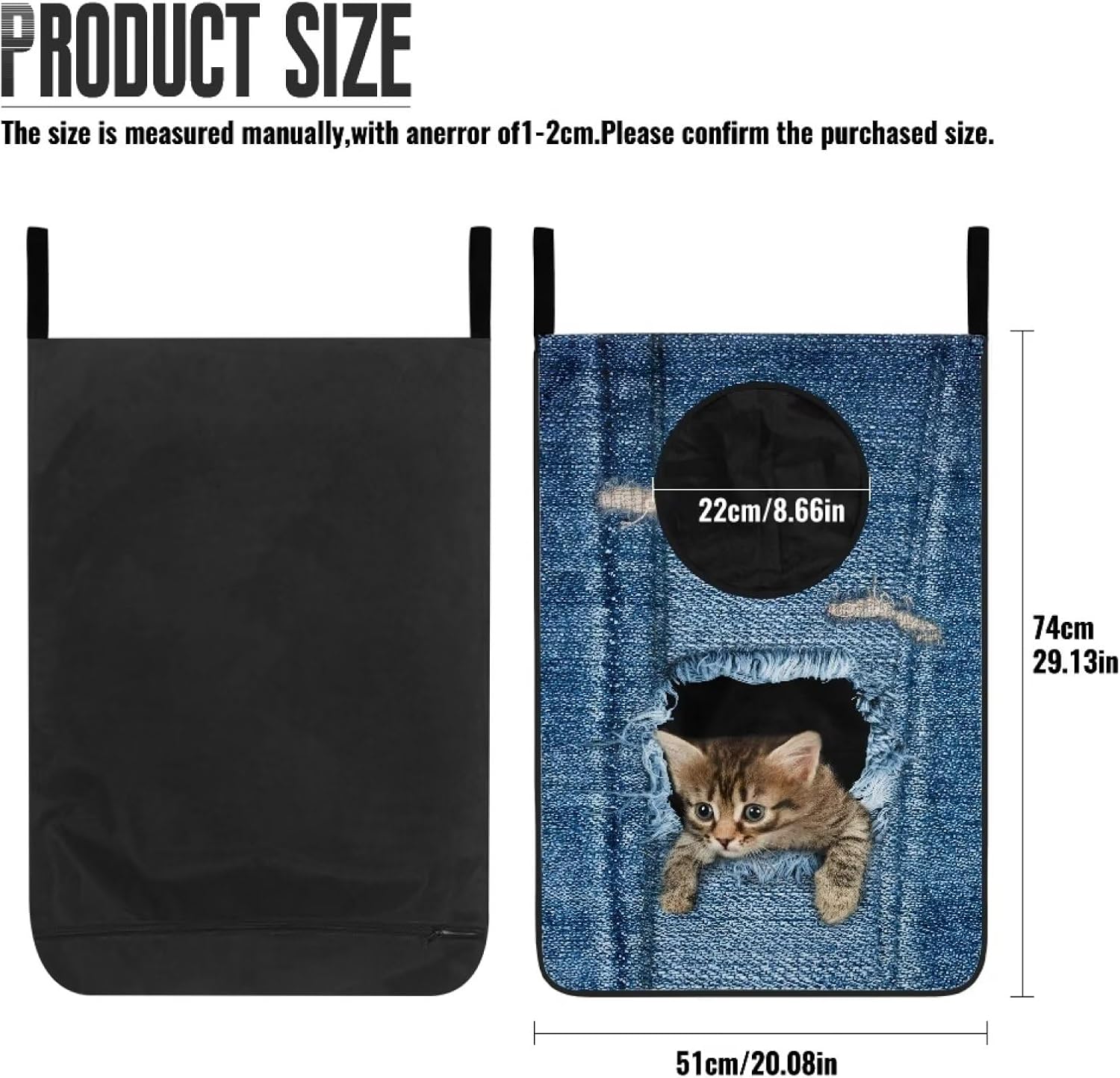 Cesto para ropa sucia sobre la puerta con estampado de animales en 3D para ropa sucia plegable sobre la puerta, cesta de lavandería portátil para