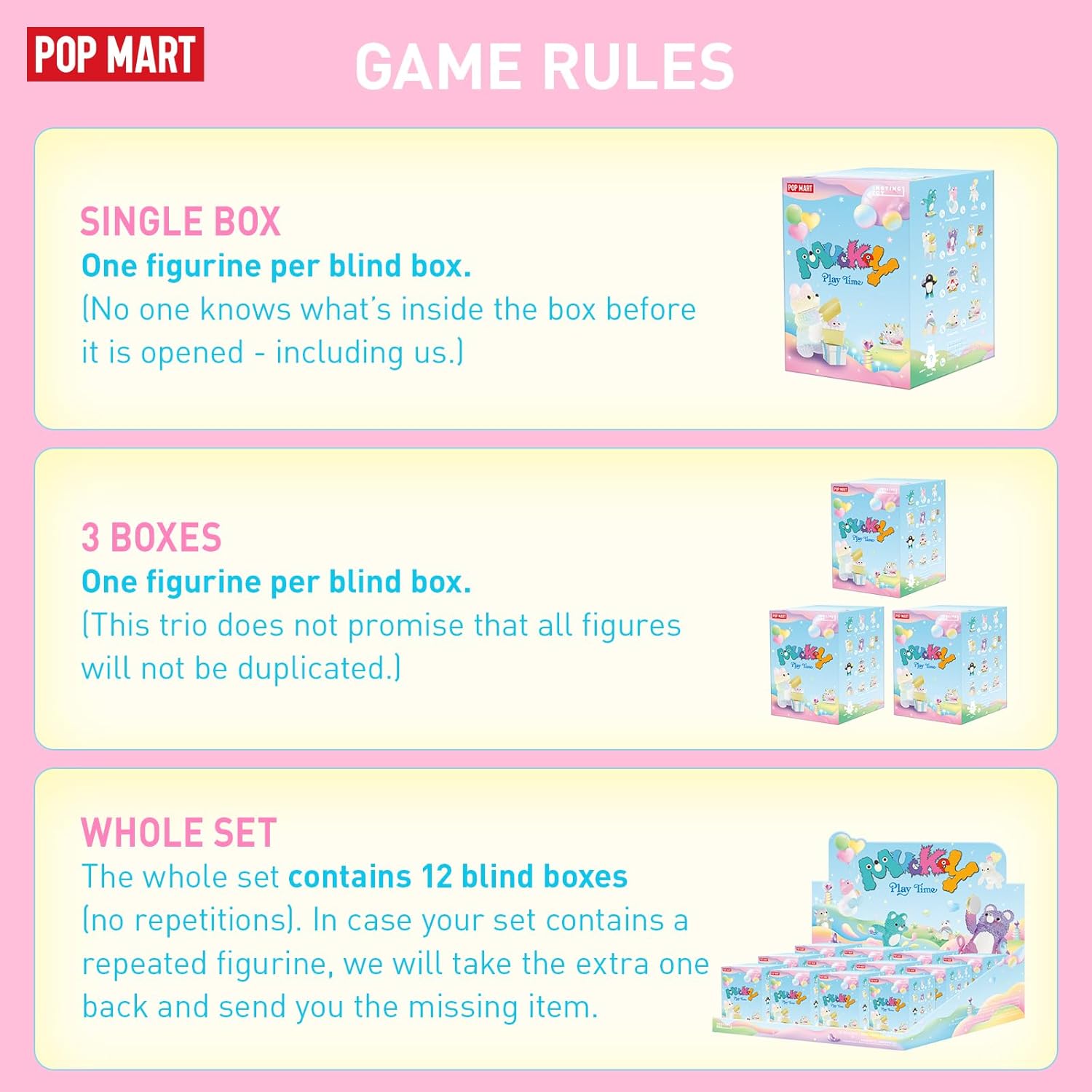 POP MART INSTINCTOY – Figura de acción de juguete, colección de juguetes 12 de 12, diseño de caja al azar de Muckey Play Time, juguetes