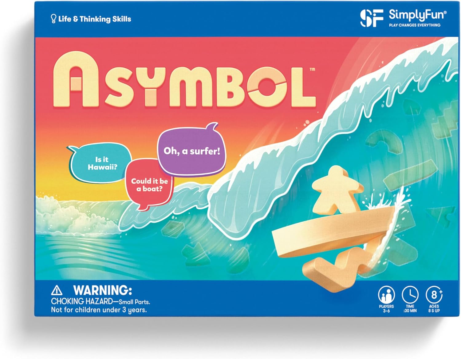 SimplyFun Asymbol – Un juego de comunicación donde los jugadores desafían su creatividad e imaginación – 3 a 6 jugadores – Un juego para niños a