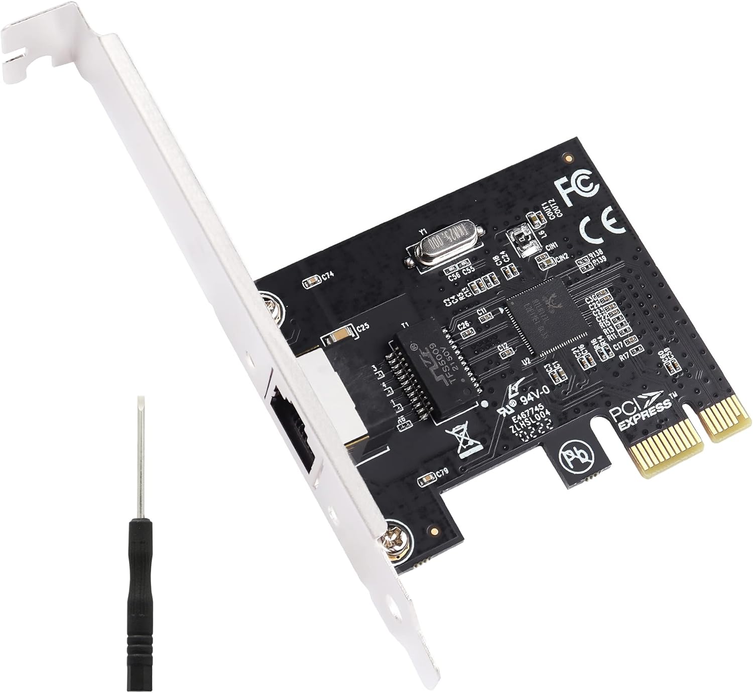 GINTOOYUN Gigabit Ethernet PCI Express, 1 puerto PCIE Gigabit Nic PCI-E tarjeta de red 101001000Mbps RJ45 VLAN adaptador convertidor