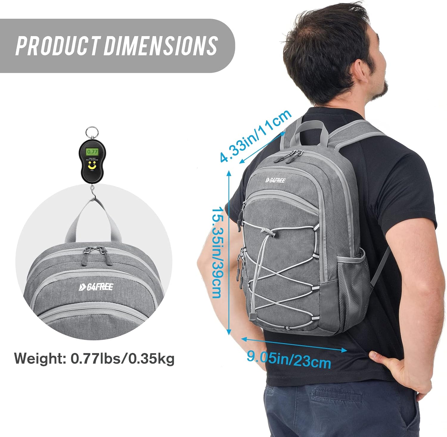 G4Free Mini mochila de senderismo de 12L, mochila de senderismo pequeña mochila compacta al aire libre al aire libre para viajes ciclismo