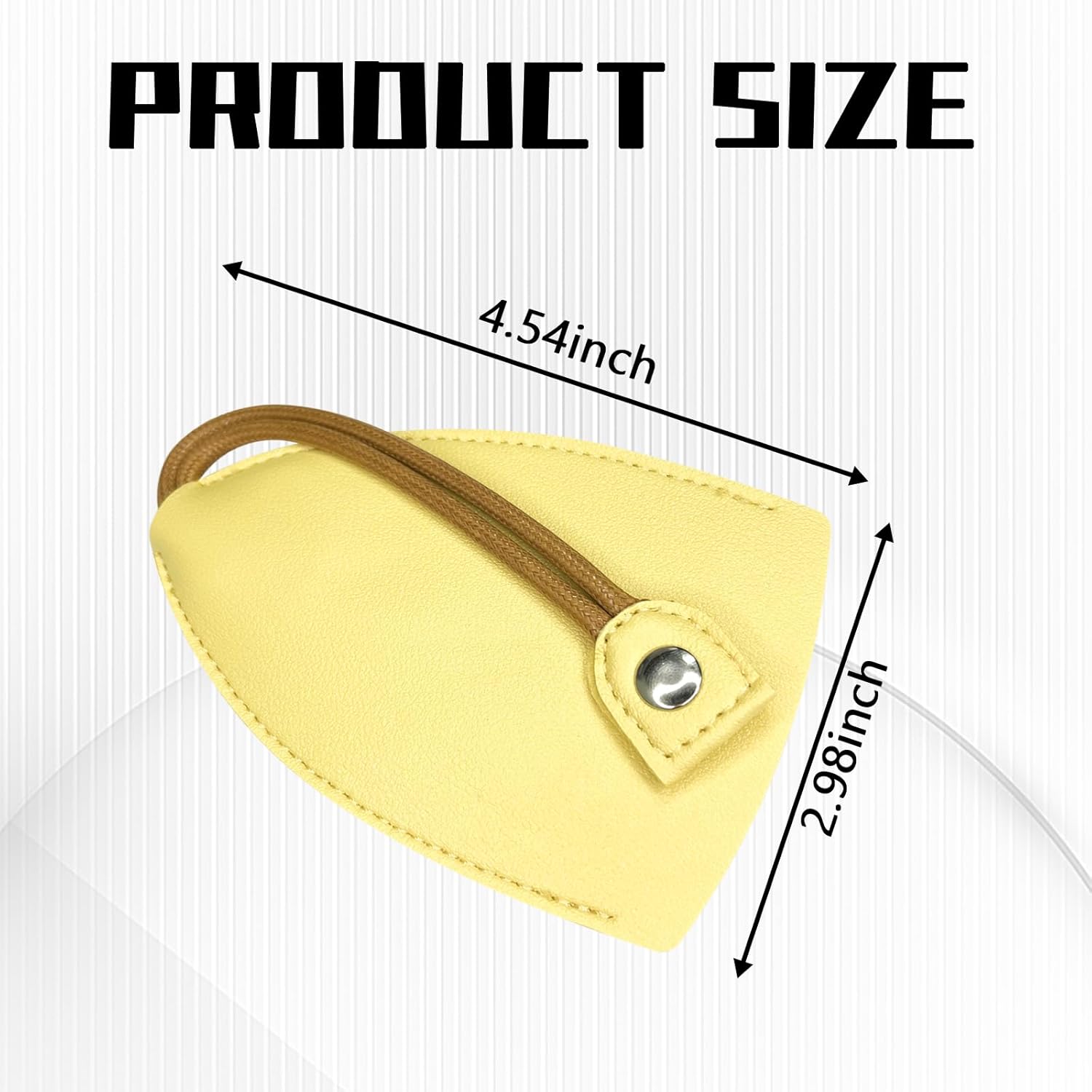 pvotawp 2 fundas creativas extraíbles para llaves, de cuero de gran capacidad, lindo protector para llavero con gancho de soporte (amarillo)