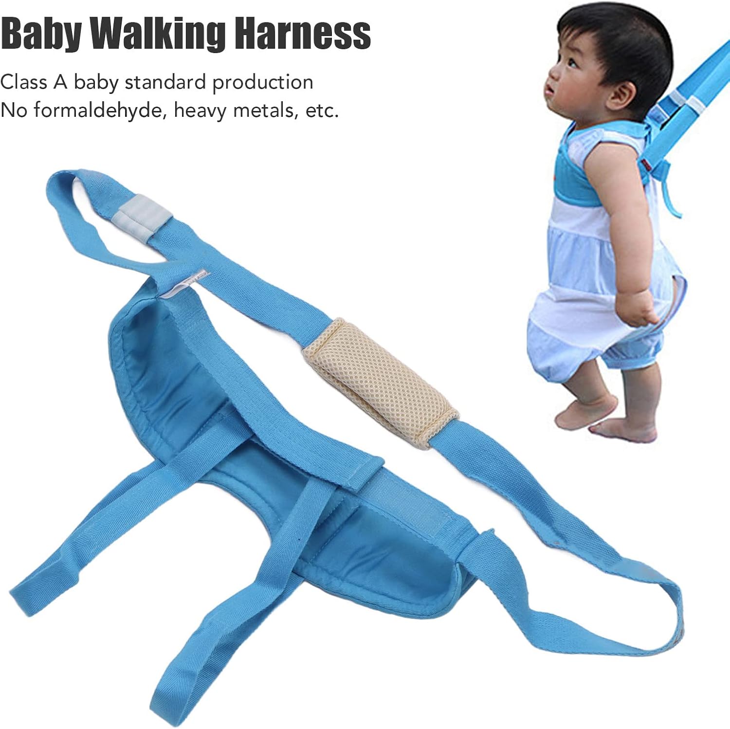 Arnés para caminar para niños pequeños, arnés de asistente para bebés, correas para niños pequeños, ajustable, transpirable, ayudante de aprendizaje