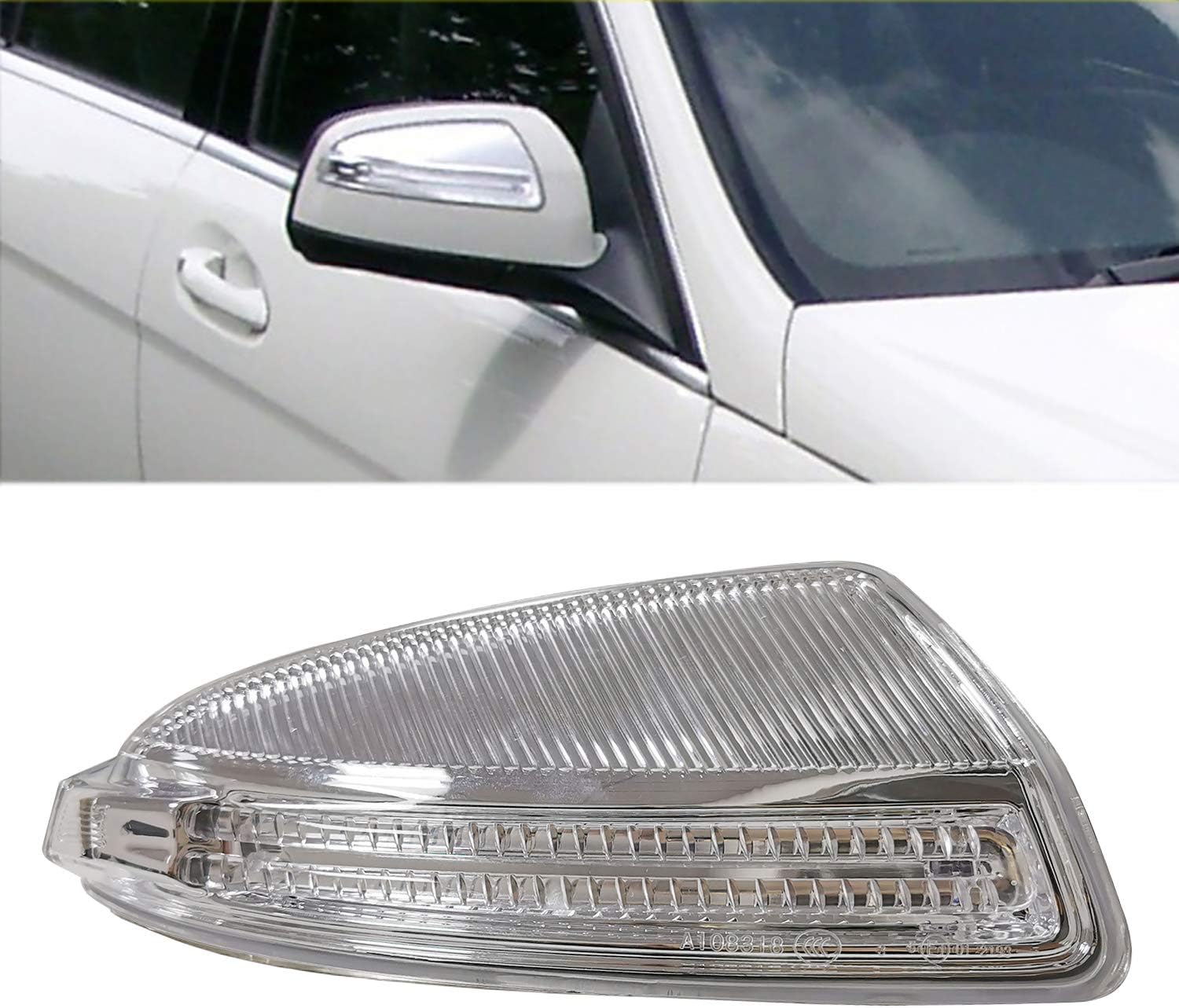 Compatible con MERCEDES W204 Clase C C250 C300 C350 C63 – Espejo retrovisor lateral de puerta, carcasa de retrovisor, indicador de señal de giro LED