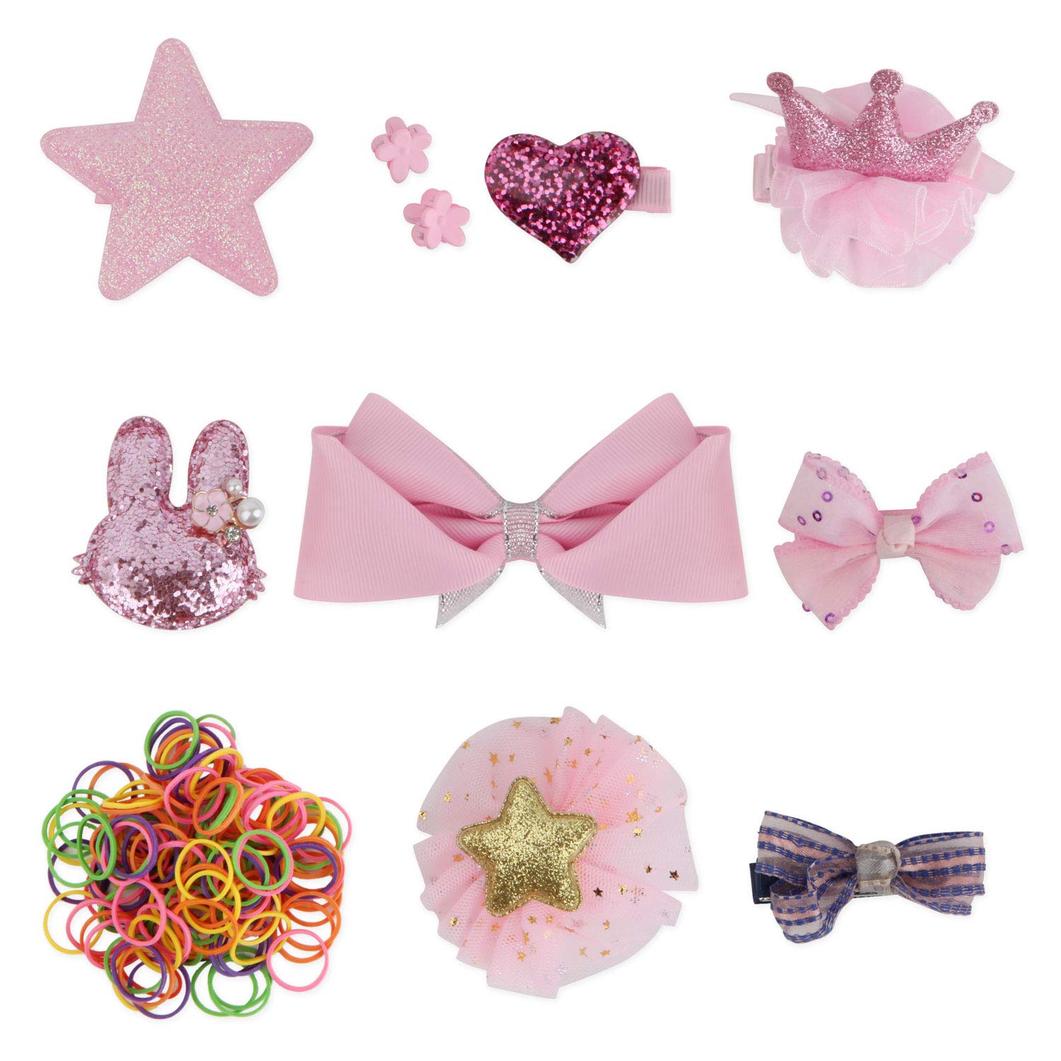 QUMY Pinzas para el pelo para perros, estilos mixtos, varios patrones, lazos, accesorios para el pelo de mascotas, producto de aseo para niñas