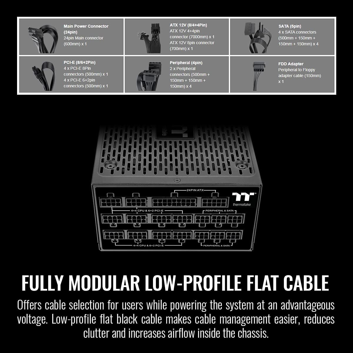 Thermaltake Toughpower TF1 1550W 80+ Fuente de alimentación modular completa con control analógico de titanio SLI y lista para CrossFire, protección