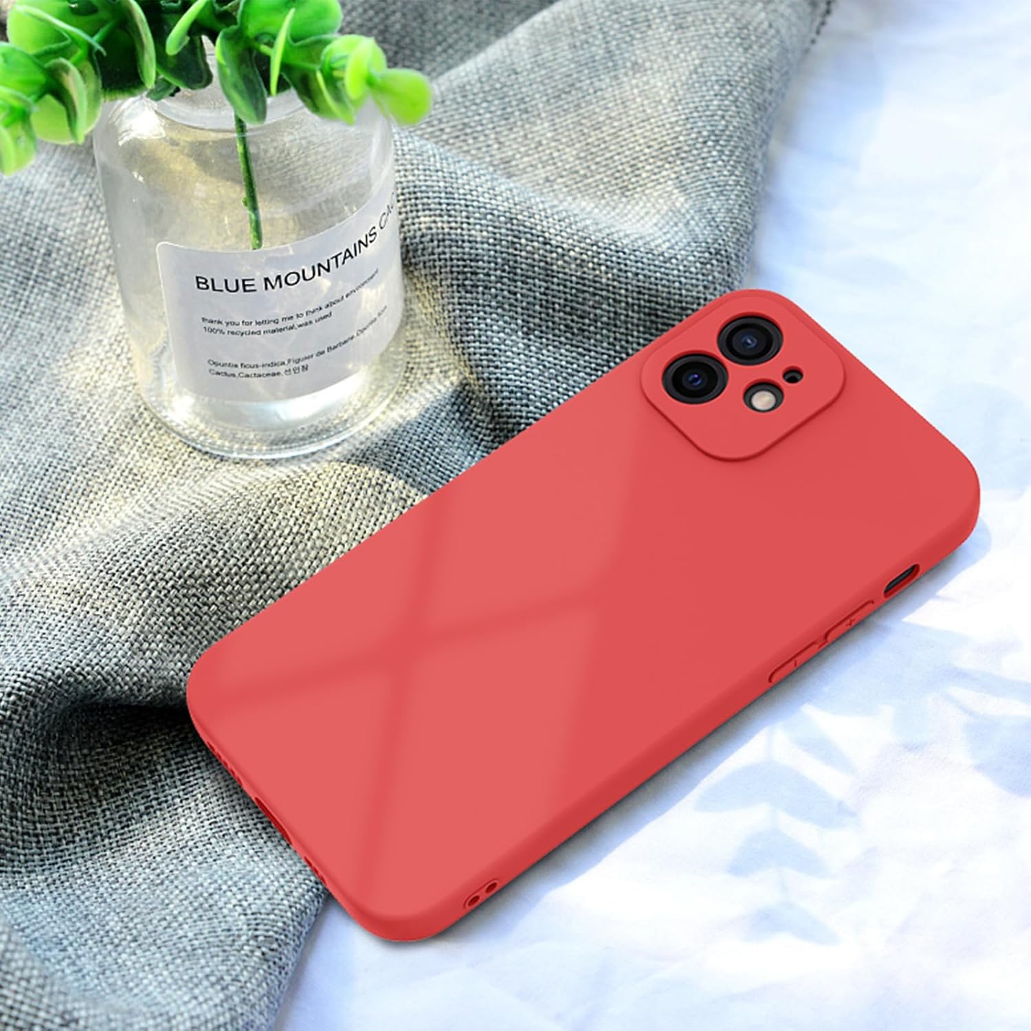 EasyAcc Funda delgada para iPhone 12, funda delgada de poliuretano termoplástico negro mate, perfil de acabado suave, cubierta protectora compatible
