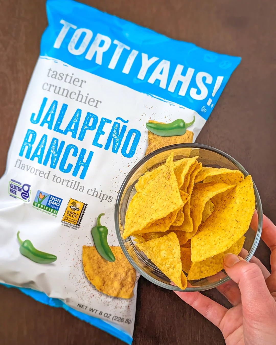 Tortiyahs! Jalapeño Ranch – Chips de tortilla saborizados, 8 onzas, bolsas de tamaño compartido (paquete de 3)