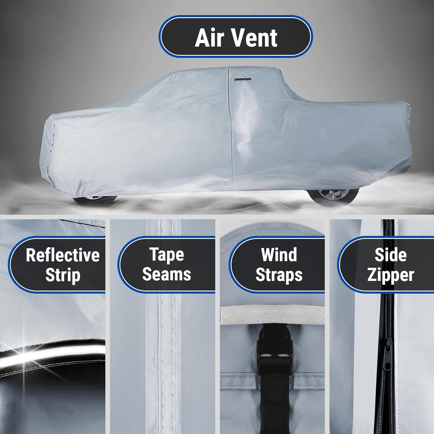 iCarCover Funda prémium para camioneta Ford F-250 1973-1986 Regular Cab de 8 pies de largo, impermeable, para todo tipo de clima, lluvia, nieve, UV,